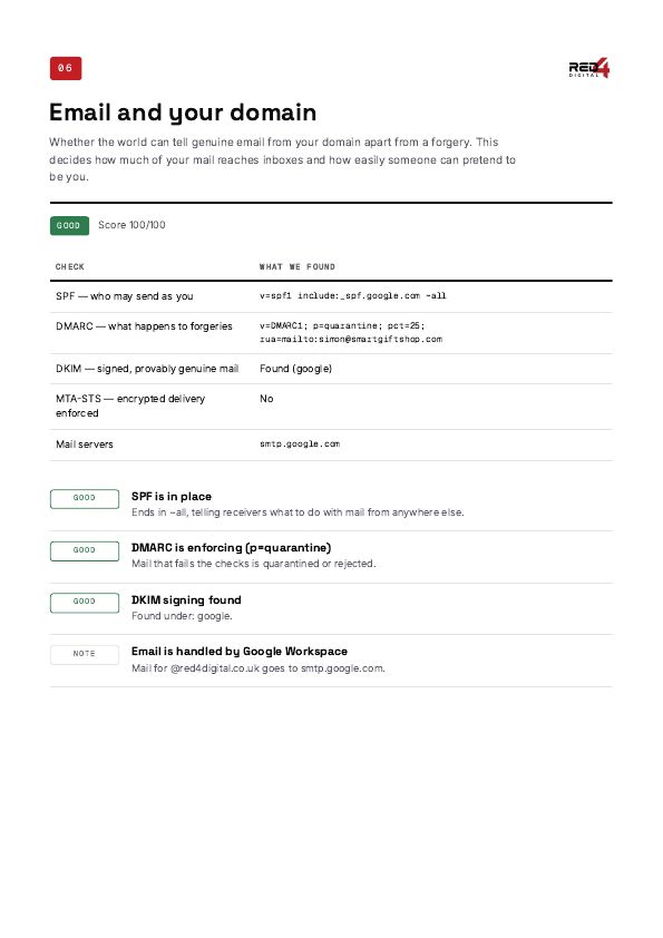 Page 8 of the sample report