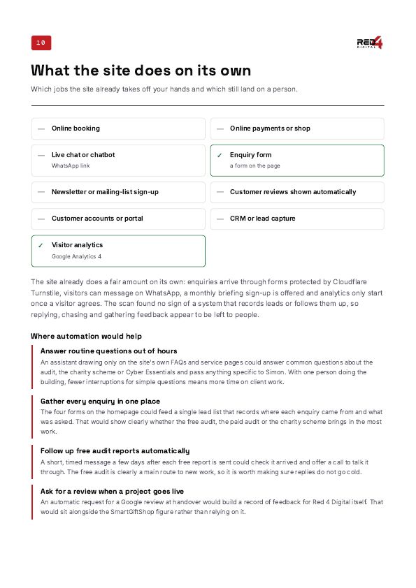 Page 12 of the sample report