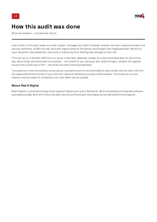 Page 16 of the sample report
